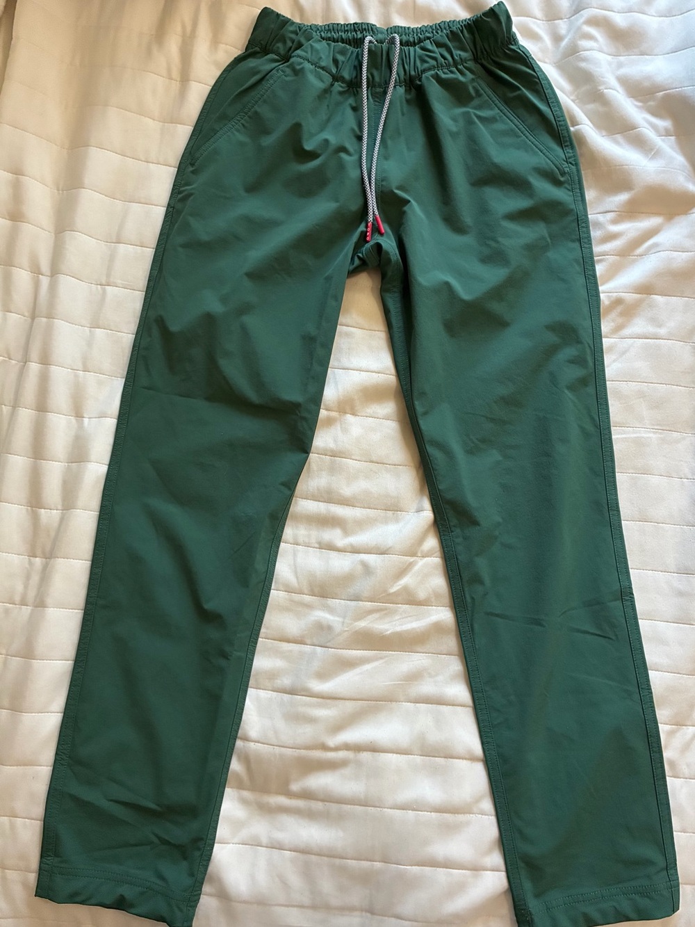 Topo Designs “Boulder” Forest Green Drawstring Pants XS Elastic Ankle